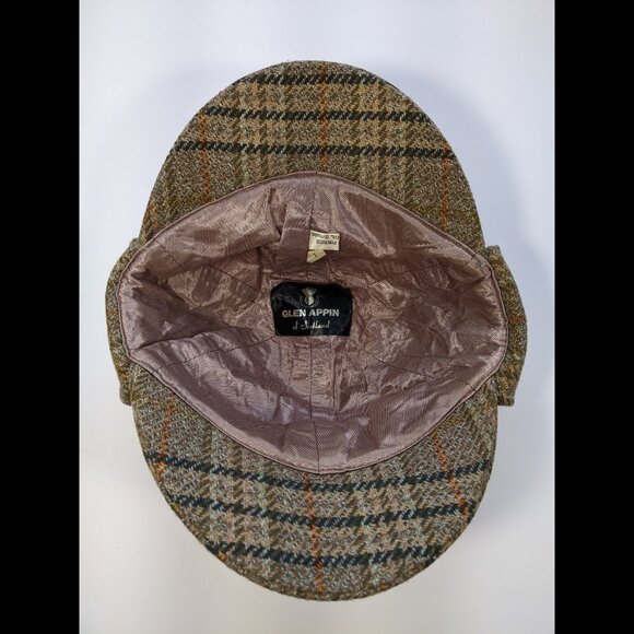 Glen Appin Scotland Deerstalker Wool Hat Tweed Two Billed Sherlock Holmes 21 in. - Picture 6 of 10